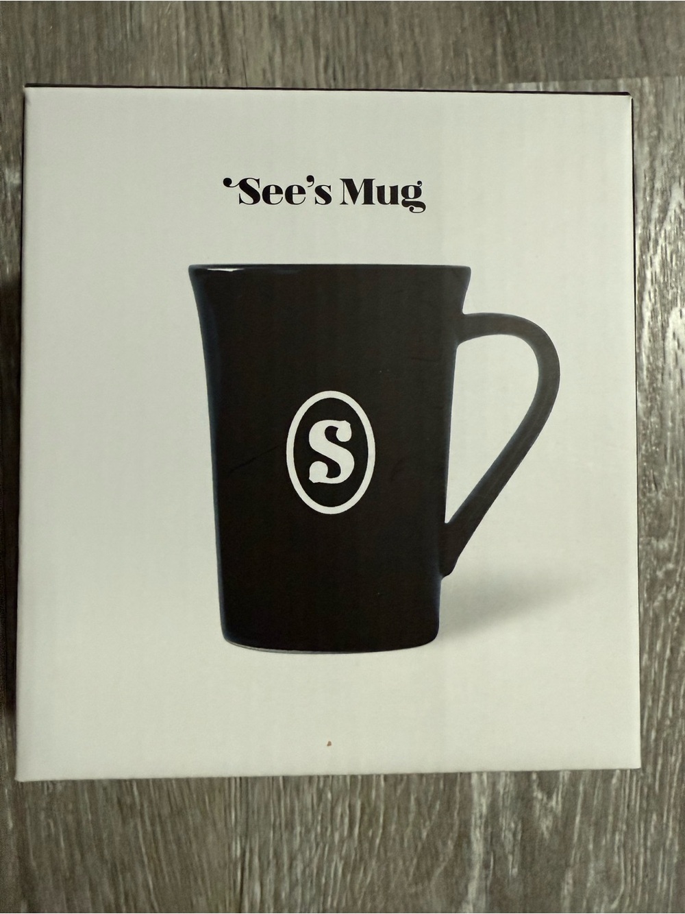 See's Mug Black Ceramic Coffee Cup brand new inbox